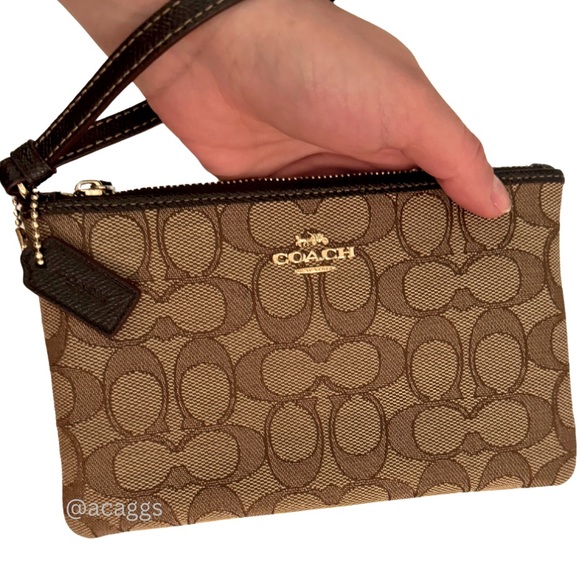 COACH Vintage RARE Large Canvas Signature Wristlet - Picture 5 of 6